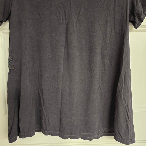Women's American Eagle "Soft & Sexy" Gray Crochet V-Neck Crop Top | Size XS - Picture 7 of 9
